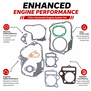 Juego de Juntas para Motocicleta, Repuestos para Motocross, Juego de Juntas para Motor Horizontal <span class=keywords><strong>Honda</strong></span> de 125cc para Motocross y Karts - Product Image 5