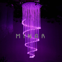 Lustre en fibre optique LED 80W en aluminium avec design moderne 6 couleurs pour la décoration
