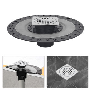 Bonde de <span class=keywords><strong>douche</strong></span> brossée CUPC 4 pouces en acier inoxydable 304 avec couvercle réglable en hauteur en ABS et membrane, bride de <span class=keywords><strong>douche</strong></span> pour salle de bain - Product Image 1