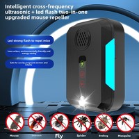 Nouveau répulsif à ultrasons pour rongeurs, gadget de pointe haute puissance, modulation de fréquence à trois vitesses, éclairage stroboscopique LED, double mode