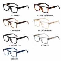 Montures optiques carrées tendance à grande monture en acétate TR90 – Vente en gros de montures optiques unisexes actuelles