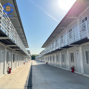 หอพักแบบตู้คอนเทนเนอร์สำเร็จรูป หอพักไซต์ก่อสร้าง <span class=keywords><strong>บ้าน</strong></span>ตู้คอนเทนเนอร์ขนาด 20 ฟุต ที่พักคนงานพร้อมพื้นเหล็ก - Product Image 3