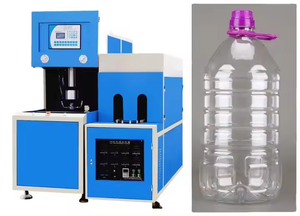 Máquinas Sopladoras de Botellas PET Semiautomáticas de 2 Cavidades, Profesionales, con PLC, para Botellas de 3-5L, Varias Formas, Botellas de Aceite, Botellas de Spray, Suministro de Fábrica - Product Image 3