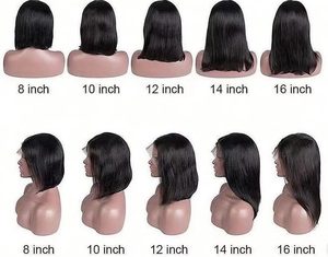 วิกผมบ๊อบสั้นแบบขายส่ง 13x4 พร้อมเชือกผูกด้านหน้า ทำจากผมแท้บราซิล 100%  ถอนขนมาแล้ว พร้อมผมเบบี้แฮร์ - Product Image 5