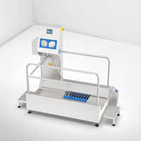 Machine automatique de nettoyage des semelles de chaussures avec brosses rotatives pour l'hygiène des entrées d'usine et la prévention de la contamination