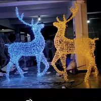 Renne de Noël / Décoration de Noël Renne Père Noël Éclairage Renne stylisé
