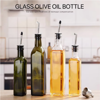 Verseur de bouteille en verre d'huile d'olive de 500ml et 250ml, distributeur d'huile, distributeur d'huile d'olive