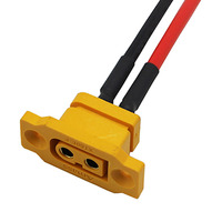 Câble de connecteur femelle à montage sur panneau Amass XT60E-F, câble d'alimentation CC haute intensité XT60 30A pour batterie de drone RC