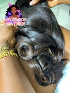 越南缅甸生发未加工的原始天然波浪发货商，越南生角质层对齐人发束 - Product Image 3