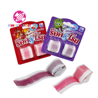 Venta al por mayor de gomitas en rollo OEM, caramelos personalizados surtidos con sabor afrutado, caramelos suaves en rollo de gelatina CC para niños