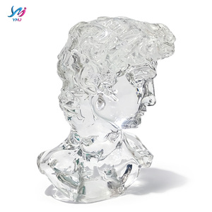 Statue <span class=keywords><strong>de</strong></span> David en résine transparente écologique, sculpture 3D en fibre <span class=keywords><strong>de</strong></span> verre, gravure 5D, buste célèbre en Lucite, pour <span class=keywords><strong>jardin</strong></span> extérieur - Product Image 6
