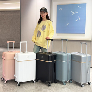 กระเป๋าเดินทางกันขโมยคุณภาพสูง ขนาด 20 นิ้ว รุ่นใหม่สำหรับสาวๆ วัสดุ PC แข็งแรง ทนทาน ขนาด 24 28 นิ้ว ดีไซน์เรียบหรูสำหรับการเดินทาง - Product Image 6