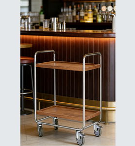 Chariot roulant à 3 niveaux, chariot mobile, chariot de service d'hôtel, chariot à thé, chariot à vin, chariot à desserts, chariot de rangement, chariot de service de beauté, chariot à cadre en acier - Product Image 5