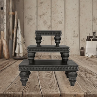 Plateau à plusieurs niveaux en bois support perlé piédestal affichage Riser pour ferme cuisine salle de bain salon décor articles divers nourriture