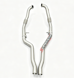 Tuyau d'échappement sport haute performance pour <span class=keywords><strong>Audi</strong></span> <span class=keywords><strong>S4</strong></span> S5 B8 B8.5 B9 3.0t, en acier inoxydable poli, <span class=keywords><strong>prix</strong></span> usine - Product Image 2