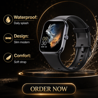  Smartwatch 1,69 Zoll TFT Quadratischer Bildschirm Herzfrequenz Schlaf Blutsauerstoff Blutdruck-Monitor IP67 Wasserdicht