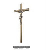 Accessoires de cercueil funéraire pour adultes de style européen, finition bronze antique de haute qualité, crucifix de Jésus