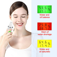 Portable numérique LCD analyseur d'humidité de la peau testeur usage domestique beauté USB connecté lumière LED analyseur de traitement du visage prise américaine