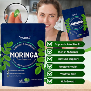 Suplementos Vegetarianos Naturales OEM/ODM, Función Digestiva, Metabolismo, Salud, Cápsulas Blandas de Hoja de Moringa Orgánica - Product Image 3