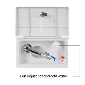 Boîte de douche extérieure pour camping-car avec serrure, kit de douche extérieure pour <span class=keywords><strong>caravane</strong></span> en ABS avec <span class=keywords><strong>douchette</strong></span> à main - Product Image 4