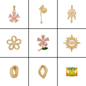 Pendentif en cuivre étanche <span class=keywords><strong>TikTok</strong></span> Express Live, Collier de mode pour femme avec fleur, Pendentif breloque en pierre <span class=keywords><strong>Aurora</strong></span> Dream Net (uniquement) - Product Image 2