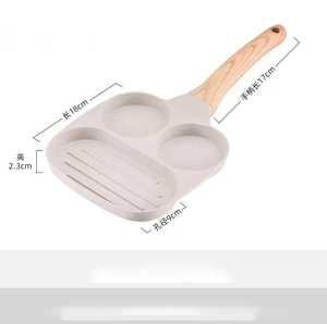 Bán Buôn Cổ Điển 4-Chén Trứng Chiên Nồi Pan Không Dính Ăn Sáng Omelette Bít Tết Bánh Chảo Cho Bếp Gas - Product Image 3