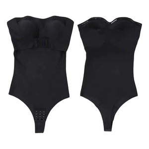 Faja Moldeadora de Cuerpo para Mujer, Sin Costuras, Sin Tirantes, Tipo Top Tubo, con Soporte para el Busto, Efecto Reductor de Abdomen y Levantamiento de Glúteos, Leotardo Moldeador Corporal - Product Image 4