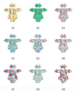 2LLY-136 Mono de Verano sin Mangas con Hombros Descubiertos y Volantes Florales para Bebés Recién Nacidas - Product Image 6