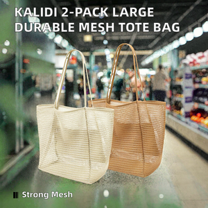 <strong>KALIDI</strong> Reusable Nylon Grocery <strong>Bag</strong> 2 Packs Large Tote <strong>Bag</strong> 15X17 Durable Foldable Daily Utility Shopping Laundry - Product Image 2