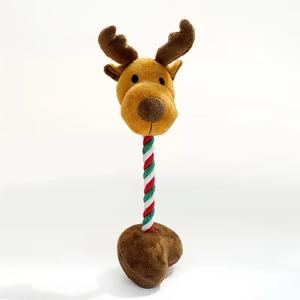 All'ingrosso giocattoli all'ingrosso del cane di natale di Babbo Natale giocattolo cigolante di peluche aiuto calmante per i cani su misura - Product Image 2