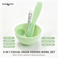 Ensemble de bols à masque facial en silicone Beauty Planet, écologiques, pour cosmétiques, spa beauté, mélange de masques faciaux, ensemble de bols à masque facial pour femme