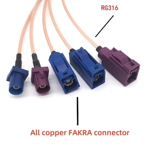 Cable de Extensión FAKRA a SMA/MMCX/MCX de Grado Automotriz - Cable RG316F de Alta Temperatura con Conectores Codificados por Colores (125 ℃   Calificación) - Product Image 2