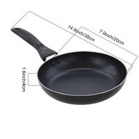 Penjualan pabrik 20cm mudah dibersihkan serbaguna Aluminium hitam telur tahan lama Non-Stick wajan penggorengan tempa