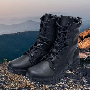 Botas Tácticas para Escalada y Entrenamiento al Aire Libre con Cierre Lateral, Botas Tácticas Negras para Operador - Product Image 5