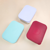 Boîte à lunch en silicone en acier inoxydable Bento avec couvercle en silicone sans Bpa pour enfants scolarisés