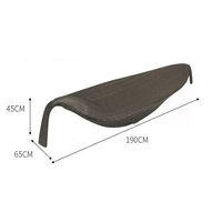 Fauteuil simple en rotin tressé résistant aux UV, design unique, portable, moderne, pour extérieur, hôtel, piscine, plage, cour, parc, chambre