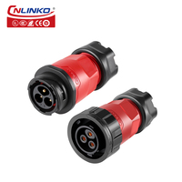 Conector de Enchufe Macho/Hembra Tipo F de Cobre para Soldadura, 3 Pines, IP68, Impermeable, 20A, 500V, Certificado CUL/CE