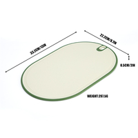 Juego de 3 Tablas de Cortar de Paja de Trigo Anti-Moho, Tablas de Picar de Plástico para Cocina