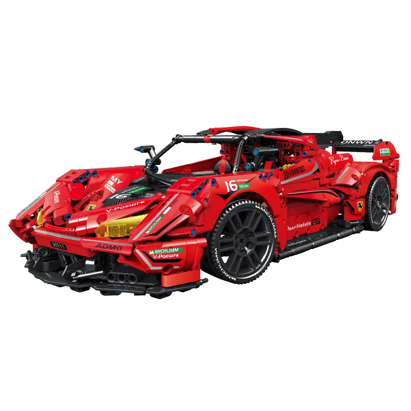 1:10 Ferraried SP3 Kit de construction d'assemblage technique modèle de voiture de sport SUV ensembles de construction de voiture jouet voiture de course Compatible