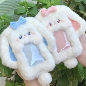 Wholesale Custom Hamburger Dog Angel <b>Cat</b> <b>Plush</b> Card Holder Keychain for 3 Inch Idol Polaroid Photo ID Card Lanyard - Product Image 4
