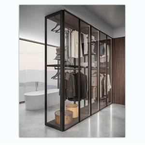 Divisions de placard pour vêtements, designs en stratifié brillant, placard de chambre à coucher en bois, placard en contreplaqué antique de luxe, designs simples - Product Image 3