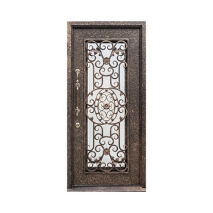 Design dell'ingresso esterno antiruggine con <span class=keywords><strong>porta</strong></span> in ferro ad arco singolo personalizzato - Product Image 6