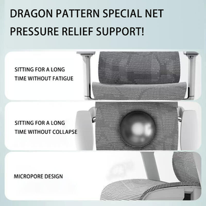 Adjustable Height Mesh Ergonomic Office <strong>Chair</strong> One Piece With Footrest Luxury 7d Armrest Office <strong>Chair</strong> Silla Ergonomica - Product Image 2