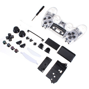 Playstation Crystal Controller Replacement Shell <b>Kit</b> For PS4 PS5 Transparent Plastic <b>DIY</b> Repair Parts With Buttons And Screws - Product Image 2