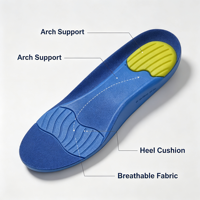 Semelles orthopédiques antidérapantes pour enfants, soutien de la voûte plantaire, semelle plate en PU, coussin pour chaussures pour enfants