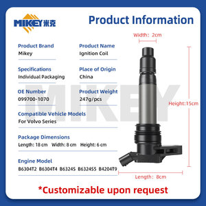 Bobina di Accensione Motore MIKEY 0997001070 per Volvo S60 S80 S80L <span class=keywords><strong>V60</strong></span> XC60 XC70 XC90 Ricambi Auto di Alta Qualità LR002954 30684245 - Product Image 3