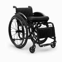 Fauteuil roulant sport pliable en aluminium avec dossier souple, roues de 24 pouces, capacité de charge de 100 kg, pour le basketball en fauteuil roulant et l'entraînement sur piste