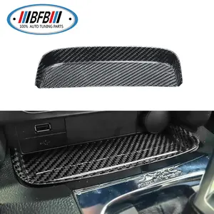 Real Dry Carbon Fiber Innen verkleidung Wechsel Münz ablage Box Aufbewahrung halter für Ford Mustang 2015-2017