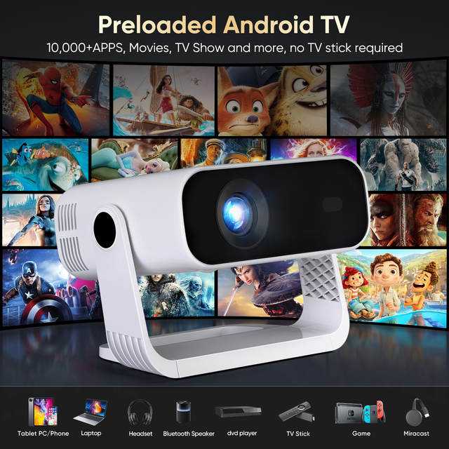 Laser Projector Projector 4k Projector Home Theater Mini Galaxyer Projector Screen 4k Android Laser Video Portable Projector