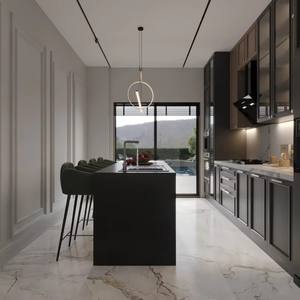 <span class=keywords><strong>Cucina</strong></span> Moderna in Legno Nero Personalizzata per Tutta la Casa <span class=keywords><strong>con</strong></span> <span class=keywords><strong>Isola</strong></span> <span class=keywords><strong>e</strong></span> <span class=keywords><strong>Tavolo</strong></span>, Personalizzazione Autonoma - Product Image 2